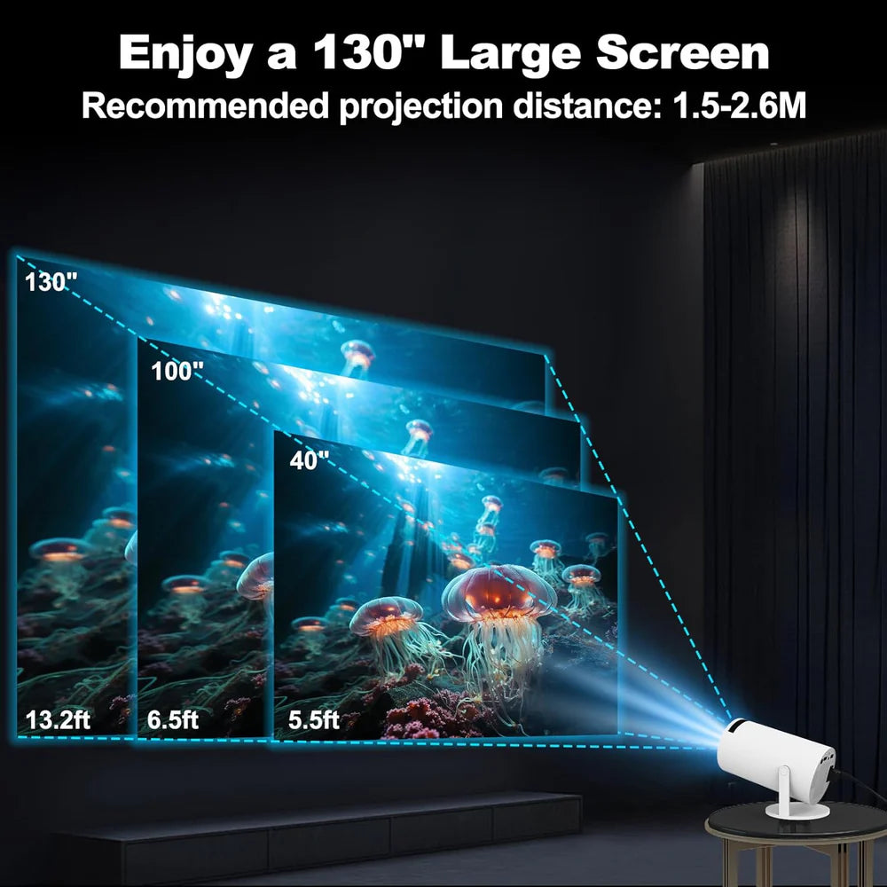 Large Screen Size with Auto Focus and Keystone Correction